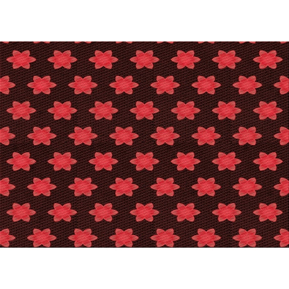 Ahgly Company Indoor Rectangle Patterned Saffron Red Area Rugs, 6' x 9'
