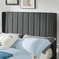 thumbnail image 3 of Renwick Upholstered Platform Full Bed with Wing Side, All Ages, Dark Gray, 3 of 16