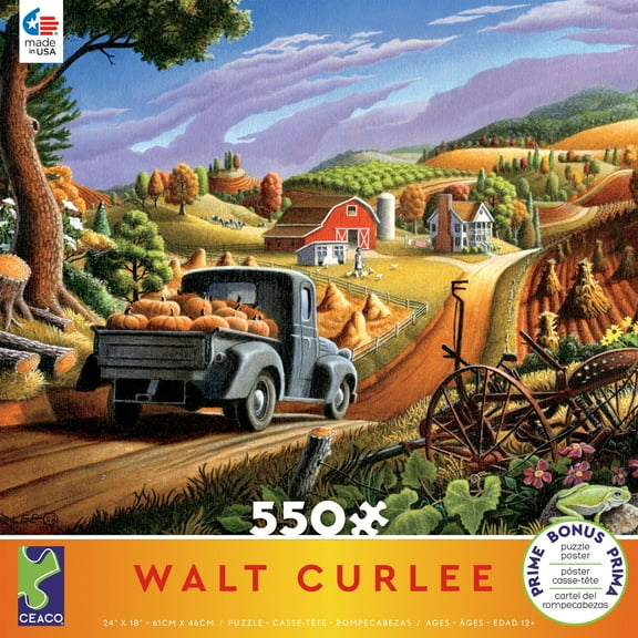 Ceaco - Walt Curlee - Pumpkins - 550 Piece Jigsaw Puzzle