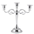 thumbnail image 1 of Eddwiin 2 Colores 3 Brazos candelabro de Metal candelabro de Estilo Europeo candelabro de Boda decoración del hogar(Plata), 1 of 4