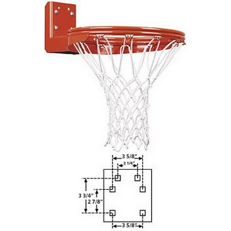 Super Duty Ball Mount - First Team Super Duty Double Rim Rear Mount Fixed Basketball Goal