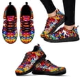 thumbnail image 1 of Zapatillas deportivas de moda con diseño de natación, golf y pickleball, con estampado de pintura artística colorida, para deportes, aficiones y amor., 1 of 6