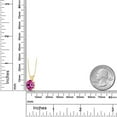 thumbnail image 2 of Gem Stone King 14K Yellow Gold Pink Created Sapphire Solitaire Pendant Necklace for Women | 3.25 Cttw | Gemstone September Birthstone | Oval 10X8MM | with 18 inch Silver Chain, 2 of 4
