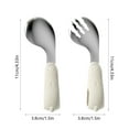 thumbnail image 2 of Anckoeil Baby Complementary Food Spoon Independently One Year Old Baby Learns And Train Children's Stainless Steel Short Handle Spork, 2 of 7