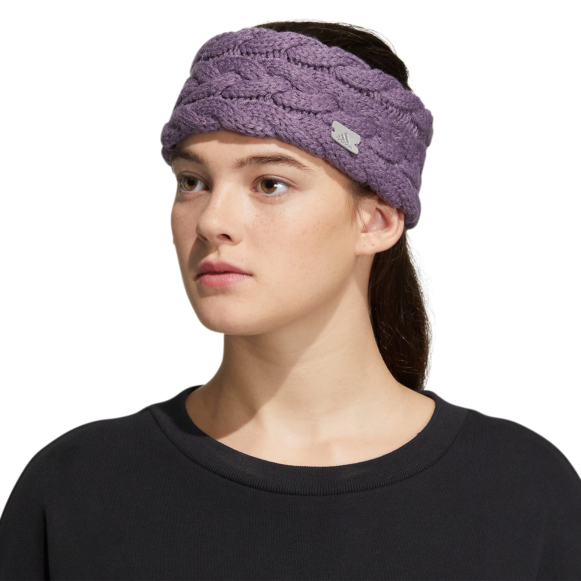 Adidas Women's Fashion Knit Headband Shadow Violet photo 5