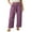 08-Eggplant purple, variant on GIRUNS Women's Casual Wide Leg Pants High Waisted Button Loose Pants with Pockets Business Trousers Beige L