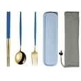 thumbnail image 4 of Chopsticks Spoon Set Stainless Steel Portable Mirror Polishing Anti-slip Tableware Child Fork Flatware Case, 4 of 5