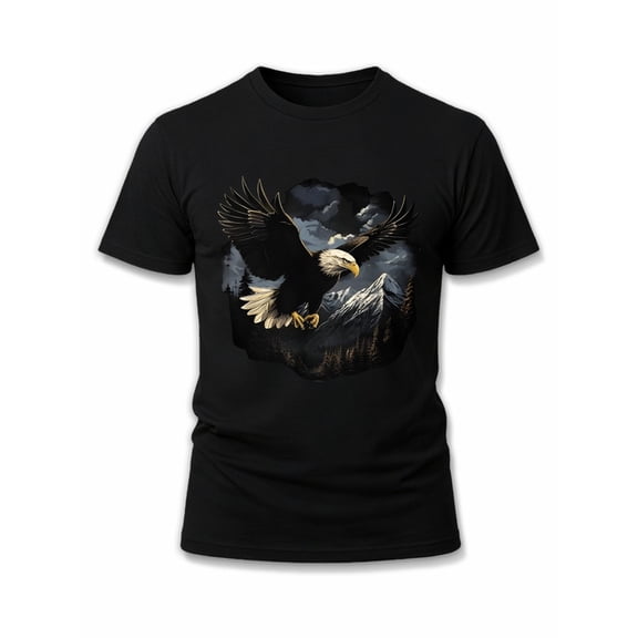 Greenink Eagle Mountain Adventure Tee Mens t shirts black summer limited edition summer and spring season Retro Unisex Shirt Printed tshirts