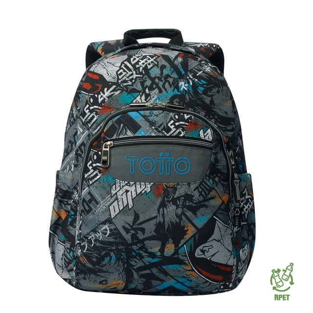 TOTTO Mochila Escolar Grande para Niño Porta Laptop 14 Repelente a Líquidos | 20 L ACUARELA