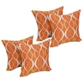 thumbnail image 2 of Blazing Needles 9910-S4-PO-005 17 in. Square Premium Polyester Outdoor Throw Pillows, Duo Mango - Set of 4, 2 of 2