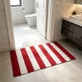 thumbnail image 6 of Diceymbol Red White Striped Cotton Woven Rug Reversible Mat for Kitchen Entryway Patio Farmhouse Decor 32x20 Inch, 6 of 8