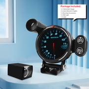 3.5 80mm Tachometer Gauge High Speed Stepper Motor RPM Rev Counter 7 Color LED