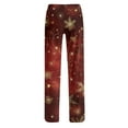thumbnail image 3 of Women's Casual Fashion Christmas Pajama Pants, Long Sleepwear Trousers for Sports and Home Use, Comfortable and Soft Material for Nightwear and Lounging,Wine,M, 3 of 6