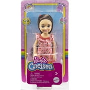 Barbie Chelsea Small Doll in Cherry-Print Dress with Brunette Hair & Brown Eyes