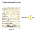 thumbnail image 2 of Alphabet Letters Number Stickers Foil Glitter Self Adhesive for Resin Mold Sign Scrapbooking Crafts Gold 2 Sheet, 2 of 6