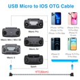 thumbnail image 3 of Cable de mando a distancia DJI micro USB de 30 cm a iOS para iPhone 14 Pro, 3 of 7