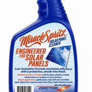 Miracle Spritz Solar Panel Cleaner - 32oz High-Efficiency Formula, Streak-Free, Protective Finish, Easy-to-Use, Cleans at Least 1900 ft
