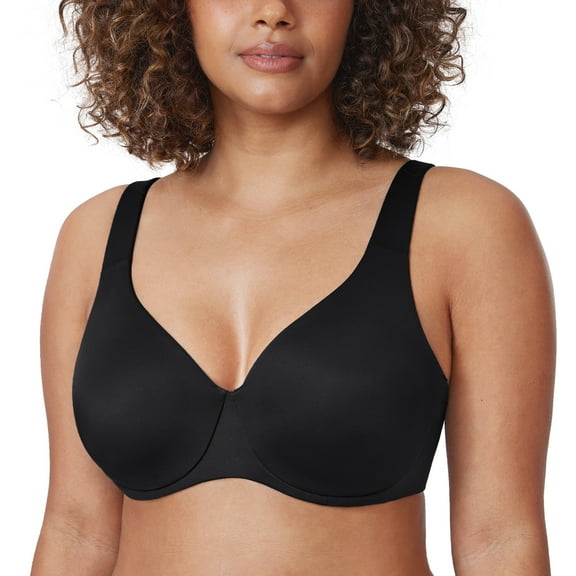 DELIMIRA Minimizer Bras for Women Full Coverage Plus Size Underwire Unlined Seamless Bra