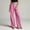 Pink, variant on Tsivenald Womens Satin Wide Leg Pants High Waist Front Pleated Loose Baggy Solid Color Elegant Office Dress Trousers