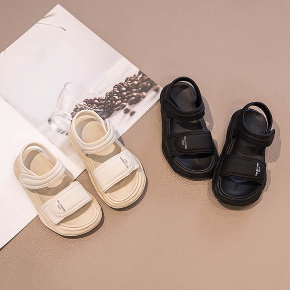 Viluyesy Boys' and Girls' Adjustable Summer Sports Sandals Lightweight Water-Friendly Outdoor Sandals for Kids White Size 9