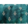 thumbnail image 4 of oneOone Cotton Silk Teal Blue Fabric Stripe|Leaves & Floral Block Fabric For Sewing Printed Craft Fabric By The Yard 42 Inch Wide, 4 of 4