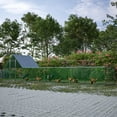 thumbnail image 3 of Large Metal Chicken Coop Run Backyard Hen House Poultry Habitat Cage Walk in Chicken Run with Waterproof & Anti-UV Cover, Outdoor Cage Peak Hen House for Yard Farm, 313.03x80.67x80 in., 3 of 8