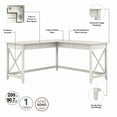 thumbnail image 4 of Bush Furniture Key West 60" L Shaped Desk, Linen White Oak, 4 of 9