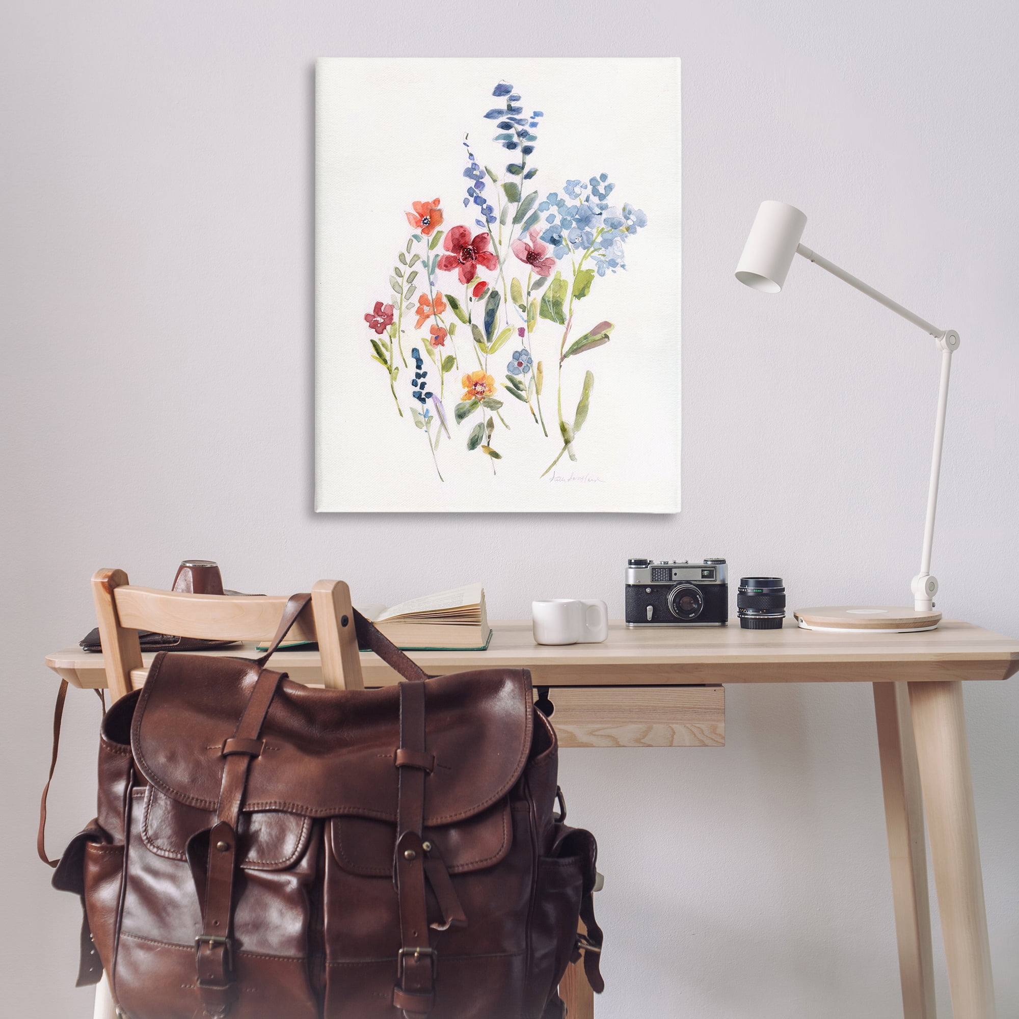 Stupell Industries Blooming Wildflower Buds Plants & Flowers Painting Wrapped Canvas Art Print Wall Art, 36 x 48