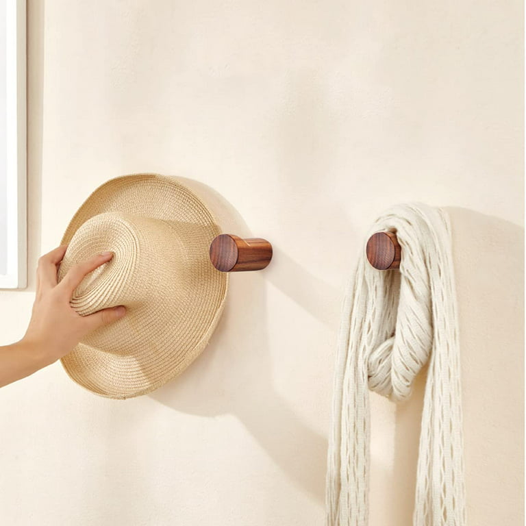 DINGEE Wall Hooks for Hanging Heavy Duty 6 Pack Wood Coat Hooks Wall  Mounted, Adhesive Wall Hooks for Hat, Towel, Purse, Cloth, Plants,  Bag,Natural Wooden Utility Hooks for Hanging - Yahoo Shopping