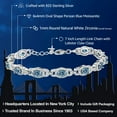 thumbnail image 2 of Gem Stone King 925 Sterling Silver Oval Persian Blue Moissanite Tennis Graduated Bracelet for Women (8.55 Cttw, 7 inch Bracelet With 1 inch Extender, 2 of 5