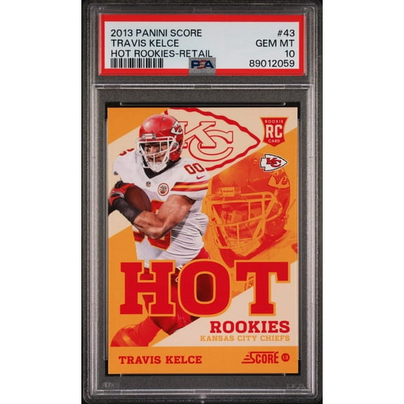 Graded 2013 Panini Score Travis Kelce #43 Hot Rookies Retail Rookie RC Football Card PSA 10 Gem Mint