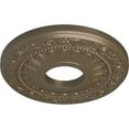 thumbnail image 3 of Ekena Millwork 12 1/8"OD x 3 5/8"ID x 7/8"P Nadia Ceiling Medallion (Fits Canopies up to 4 7/8"), Hand-Painted Warm Silver, 3 of 8