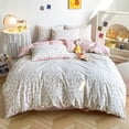 thumbnail image 1 of Algodón Floral Funda Nórdica Reina Chica Rosa Floral Juegos de cama, estilo jardín, 1 of 7