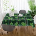 thumbnail image 6 of 60"x60" St Patrick's Day Clover Tablecloth, Waterproof Washable Polyester Square Table Cover, Durable Tablecloth for Kitchen Dining Table Party Decor, 6 of 7