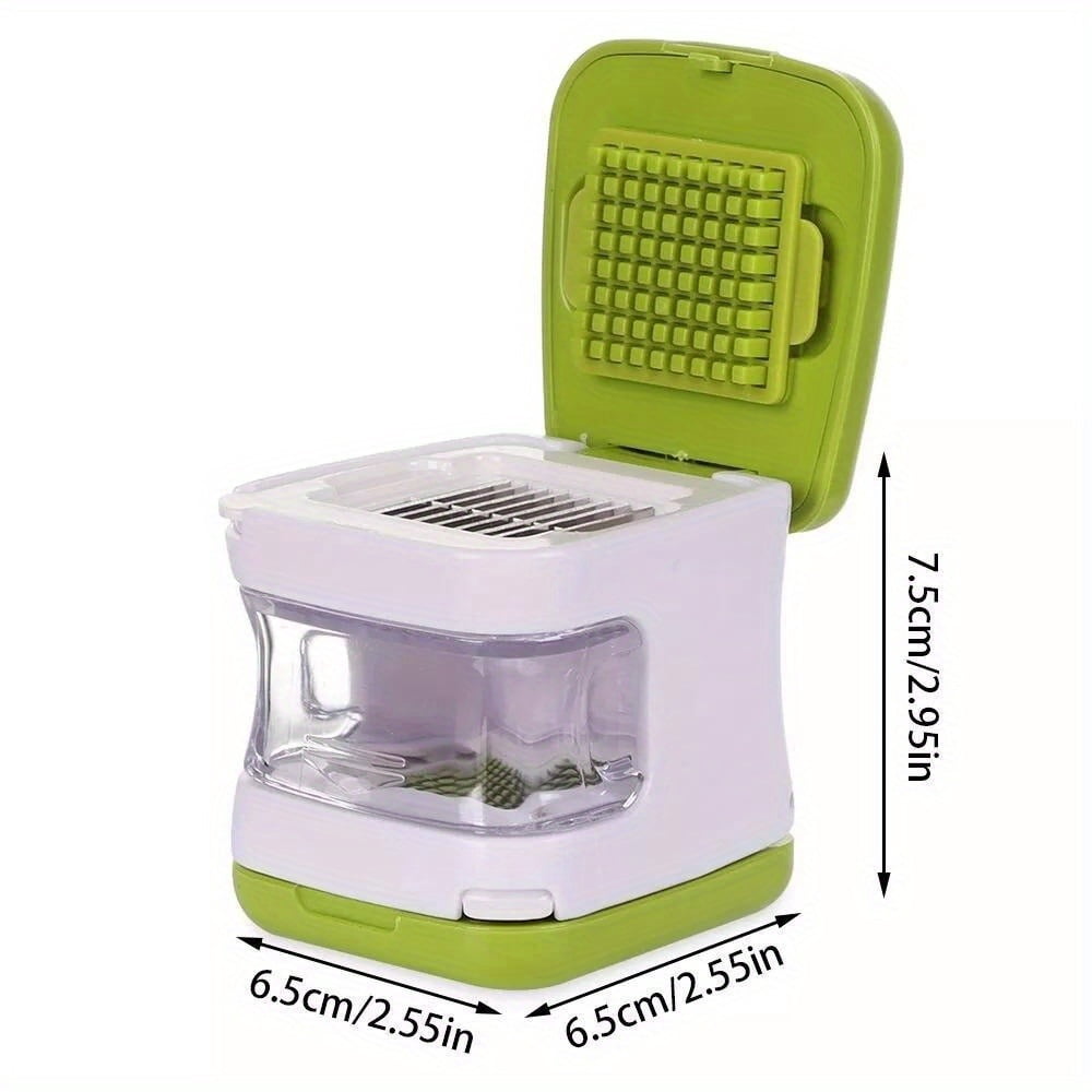 Multifunctional Manual Garlic Chopper & Press - Stainless Steel Kitchen Tool, Easily Chop Garlic, No Electricity Required