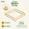 thumbnail image 4 of Greenes Fence 48"x 48"x 7" Beige Wood Raised Garden Kit, 4 of 8