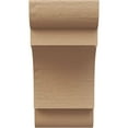 thumbnail image 2 of 10"W x 10"D x 20"H Wide New Brighton Rough Cedar Woodgrain TimberThane Corbel, Primed Tan, 2 of 6