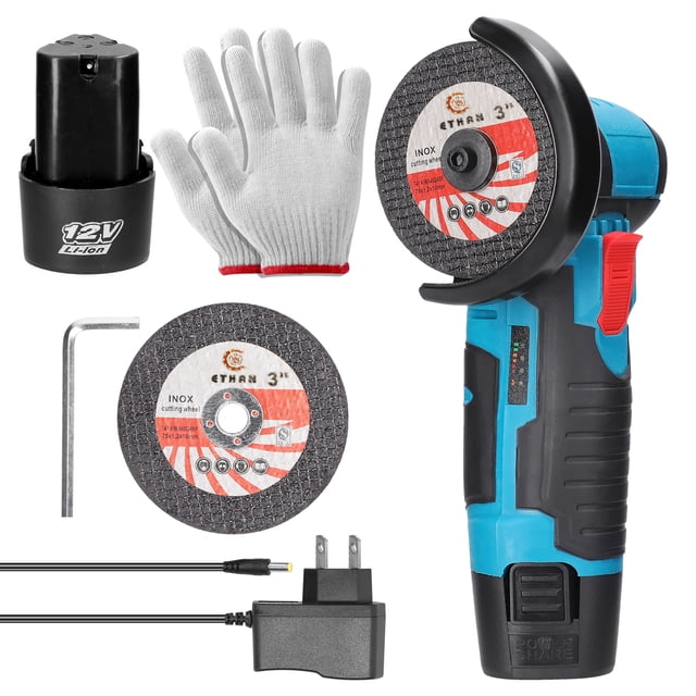 Mistaha High-Speed Mini Angle Grinder with Rechargeable Battery, Dustproof Design, Brushless Motor - Multifunctional Cutting and Polishing Tool - 19500rpm