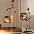thumbnail image 4 of Zootealy Unique Retro Home Decor Iron Girl Candlestick Lantern Shape Candle Holder for Candlelight (Candle Not Included) - Type C, 4 of 6