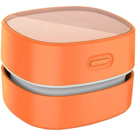 Desktop Vacuum Cleaner, Mini Table dust Sweeper Energy Saving,High Endurance up to 90 mins,Cordless&360º Rotatable Design for Keyboard/Home/School/Office(White)