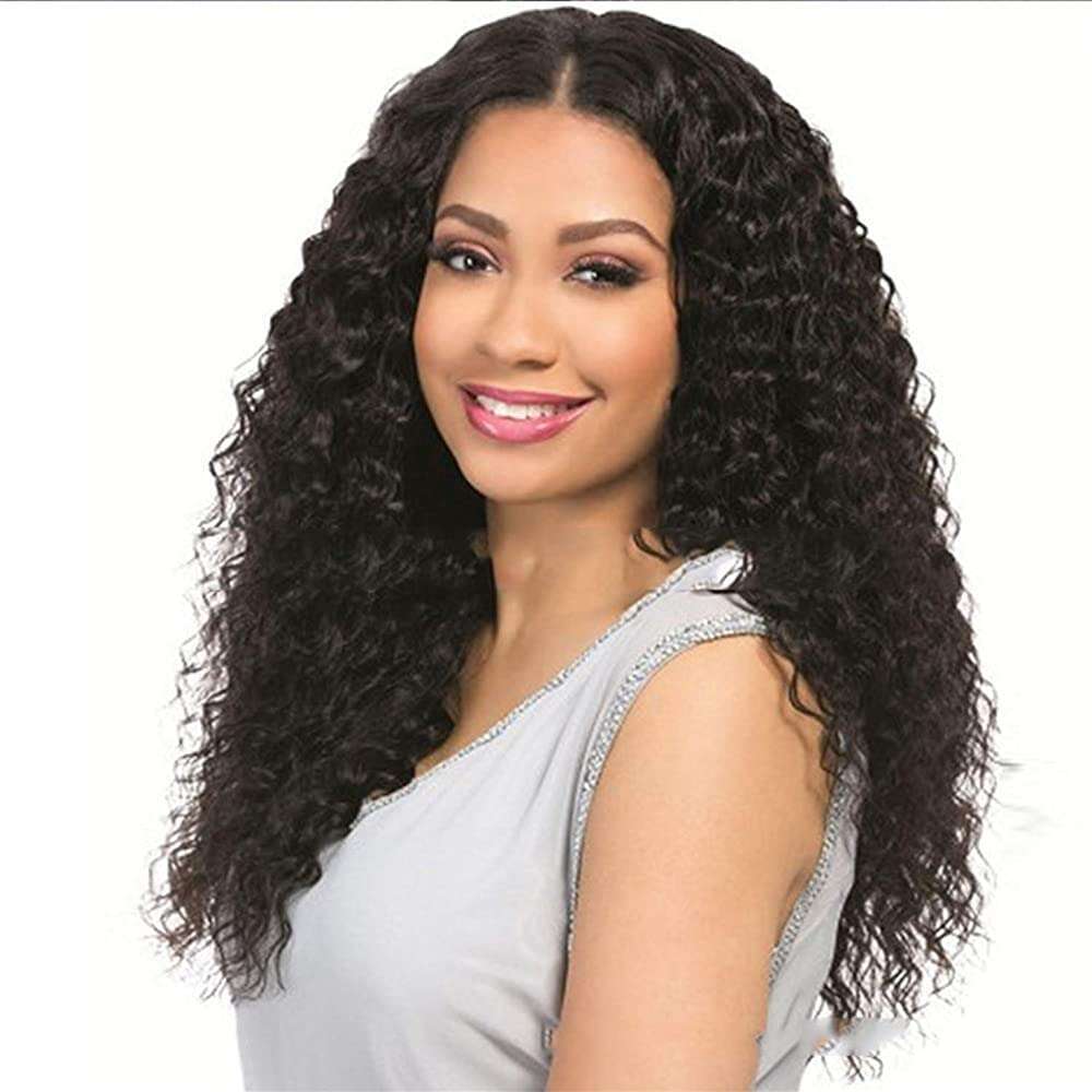 Selm Glueless Wigs Curly Wave Lace Front Wig Long Deep Wave Wigs for