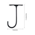 thumbnail image 3 of Wall Hooks Heavy Duty, Wall Hooks for Hanging, Metal Hooks for Hanging, Black Wall Hooks, Banana Hanger Under Cabinet, 6 in, 1 Pc, 4 Fasteners, 3 of 6