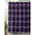 thumbnail image 2 of Shower Curtains for Bathroom-36"x72", Halloween Buffalo Checked Plaid Waterproof Bath Curtain Grommet Shower Curtain Set with Hooks, Black and Purple Washable Bath Accessories, 2 of 6