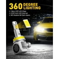 thumbnail image 4 of AUXITO H11 LED Headlight Bulbs, Wireless H8 H9 H11 Headlight Bulb , 100W 20000lm Per Set, 6000K Cool White,600% Brighter,Pack of 2, 4 of 10