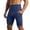 Navy, variant on Biker Shorts Men Tummy Control Workout Shorts with Pockets High Waisted Compression Gym Running Shorts Blue XL