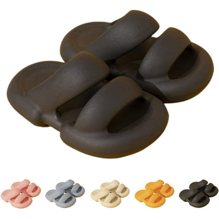 

Cloud Cute Fashion Slippers for Women and Men Quick Drying Shower Slides Bathroom Sandals Cushion Thick Bottom Non-Slip Thick Sole Ultra Cushion for Indoor & Outdoor Platform Dad Shoes Unisex Clunky