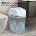 thumbnail image 4 of Blasgw Slim Kitchen Trash Can with Swing Lid & Press Ring - Narrow Garbage Bin for Narrow Spaces, 6L Large Capacity, Odor Blocking, Space-Saving for Home Bathroom - Includes Garbage Bag Holder E, 4 of 6
