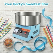 Commercial Cotton Candy Machine - 1000W Electric Cotton Candy Maker with 3500RPM Motor, Stainless Steel Bowl, Perfect for Home, Parties, Carnivals & Events (Blue)
