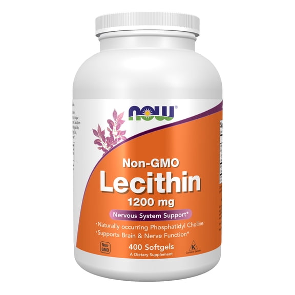 NOW Supplements, Lecithin 1200 mg with naturally occurring Phosphatidyl Choline, 400 Softgels