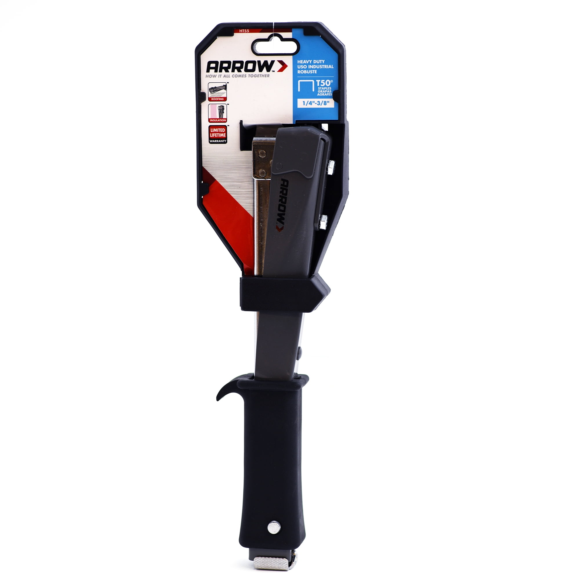 Arrow HT55 Slim Hammer Tacker with Ergonomic Handle for Staple Guns